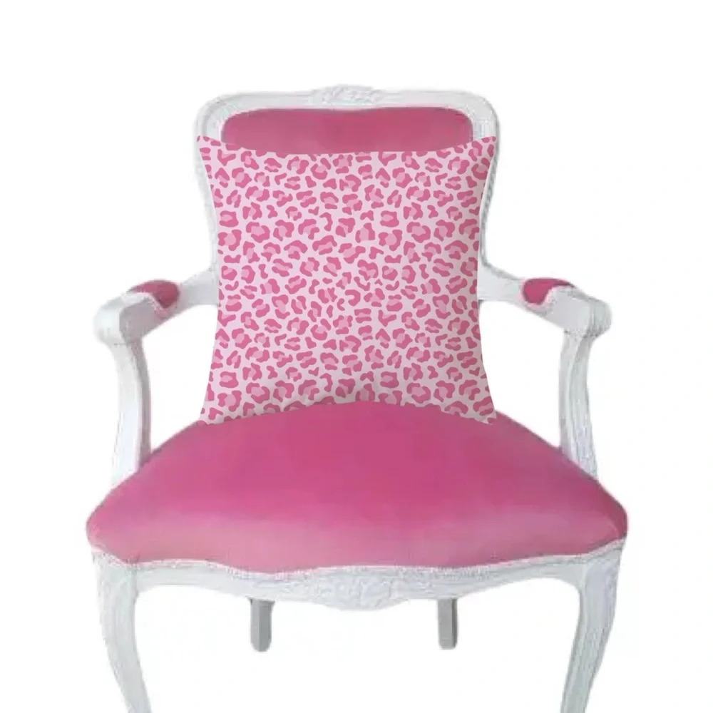 Luxury Home | Chic Two Tone Pink Leopard Print Throw Pillow Cover
